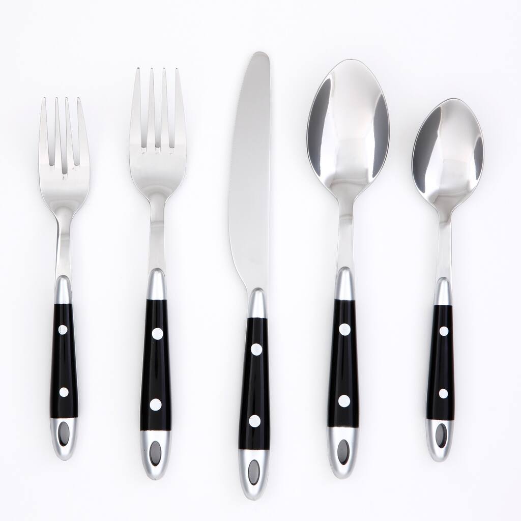 Cambridge 'Caravel' Black 20-piece Flatware Set