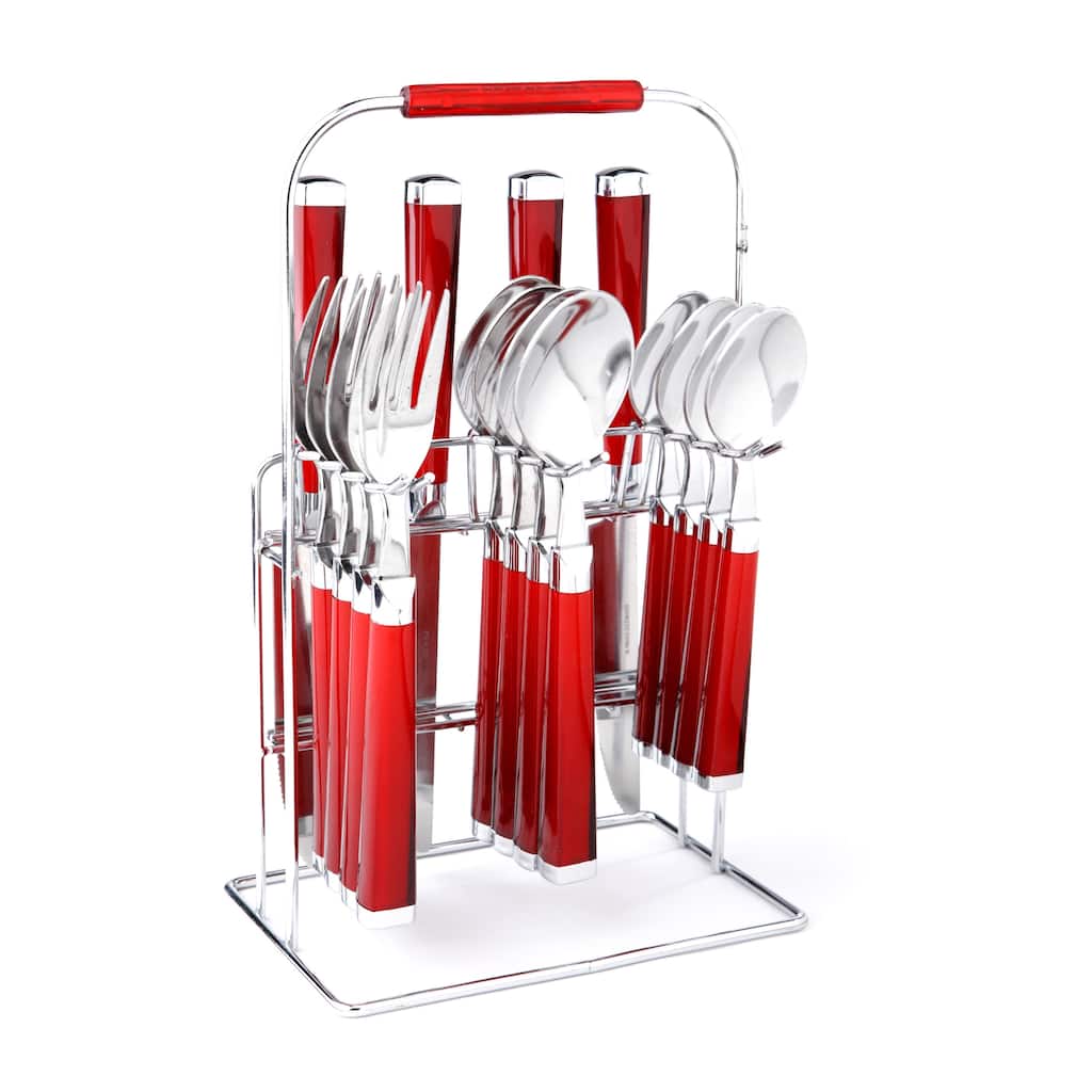 Cambridge Temptation Red 16-piece Flatware Set
