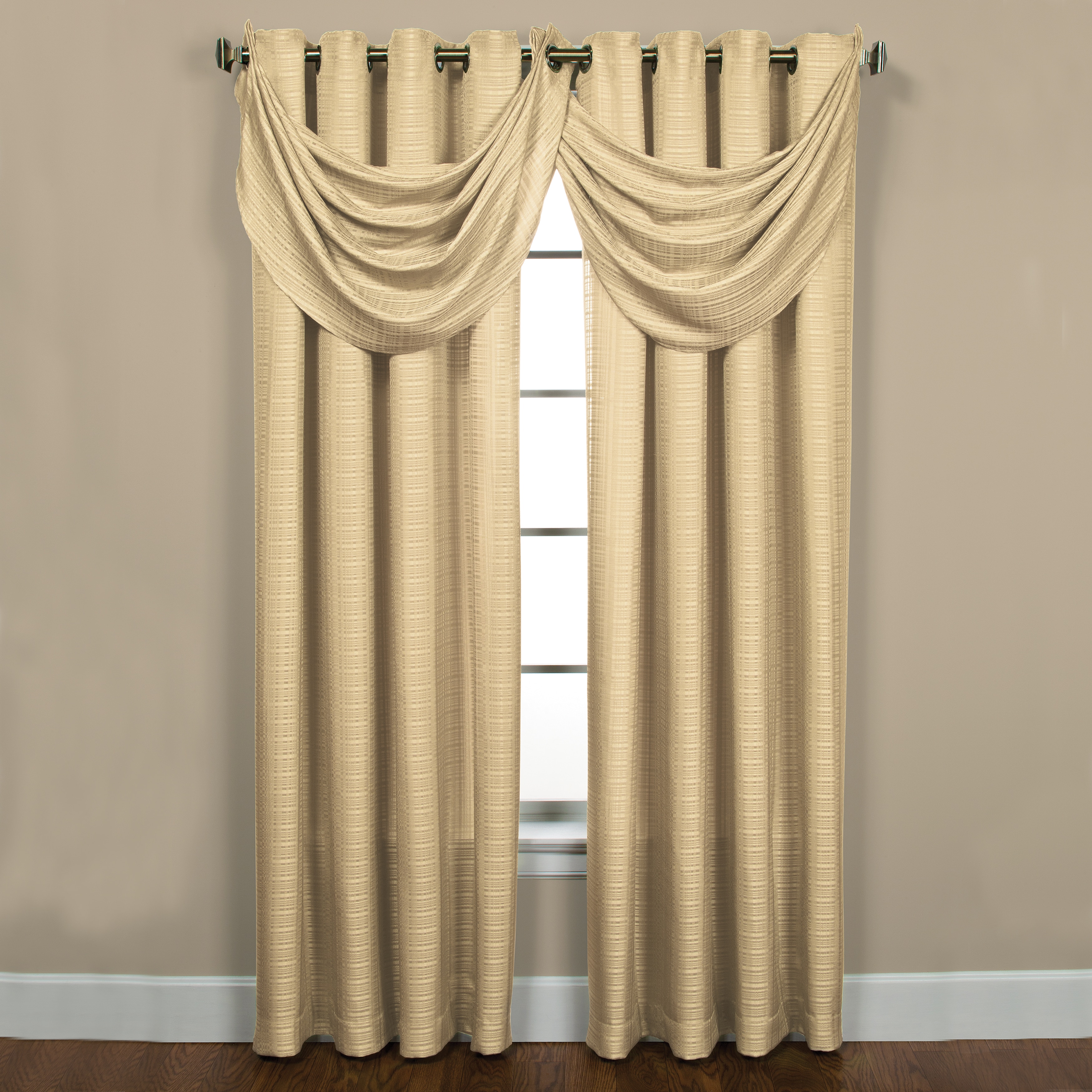 Sutton Ivory Grommet Waterfall Valance