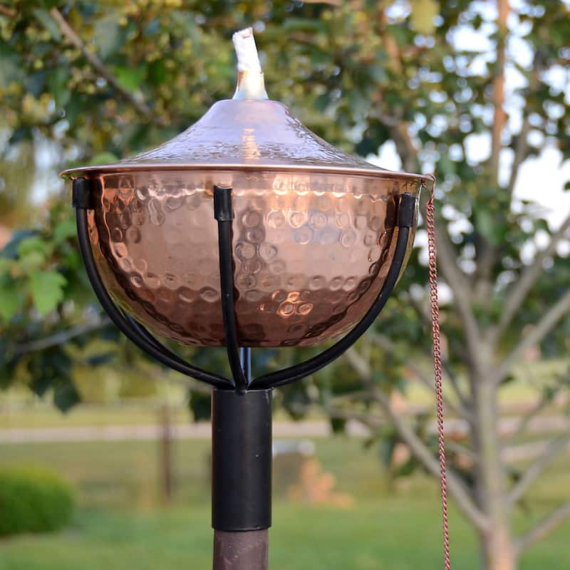 Maui Grande Garden Torches (Set of 2) - Hammered Copper