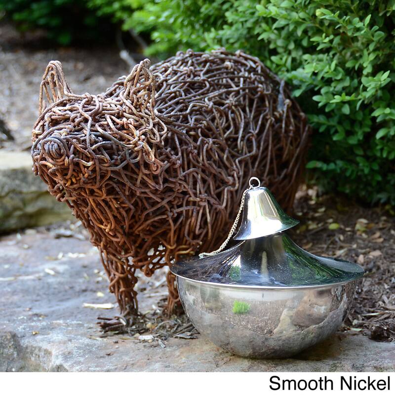 Maui Grande Tabletop Torches - Smooth Nickel Tabletop Torch