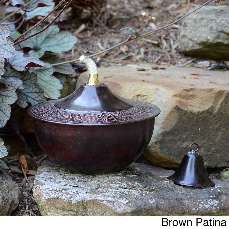 Maui Grande Tabletop Torches - Brown Patina Tabletop Torch