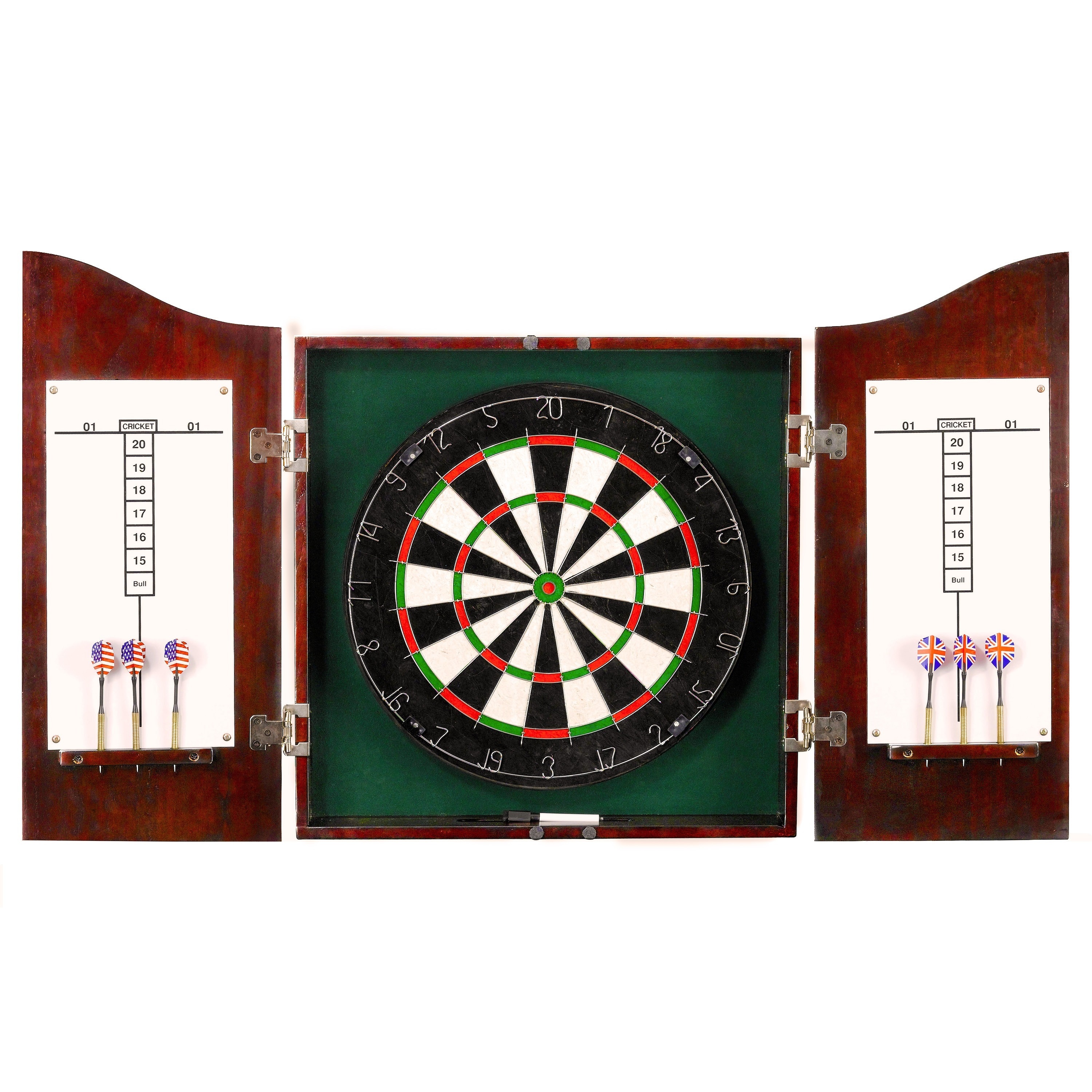 Hathaway Centerpoint Solid Wood Dartboard And Cabinet Set