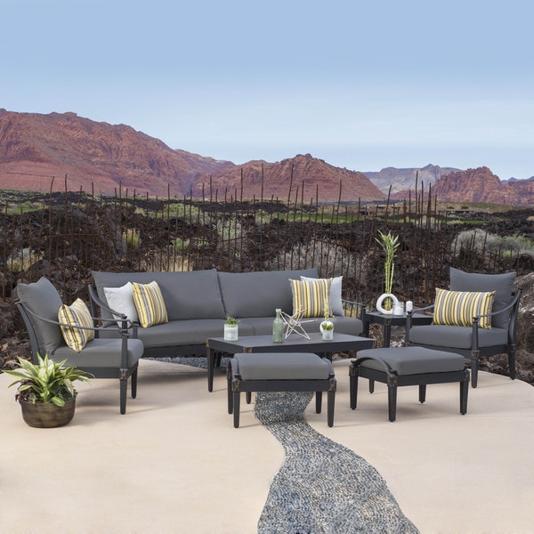 Shop RST Brands Astoria Outdoor 8-piece Sofa and Club ... Shop RST Brands Astoria Outdoor 8-piece Sofa and Club ... on Safavieh Outdoor Living Granton 5 Pc Living Set id=92750
