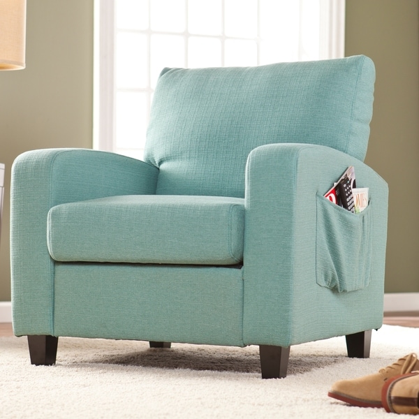 Shop Upton Home Ashton Turquoise Upholstered Accent Arm ...