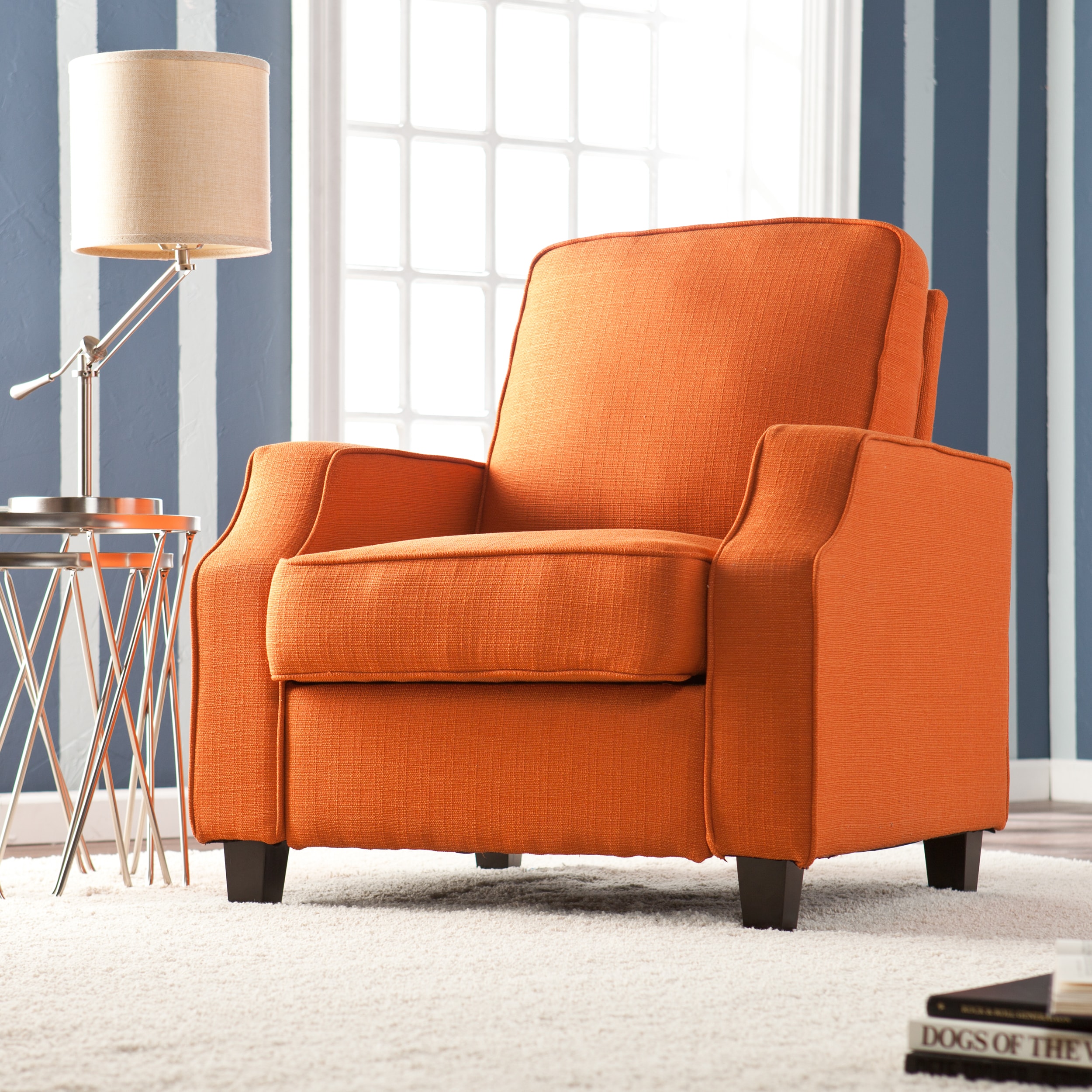 Upton Home Corey Orange Upholstered Accent Arm Chair