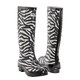 black and white zebra print boots