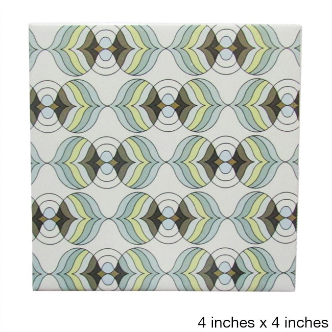 Retro Vintage Decorative Kitsch Pattern Ceramic Wall Tiles (pack Of 20) (samples Available)