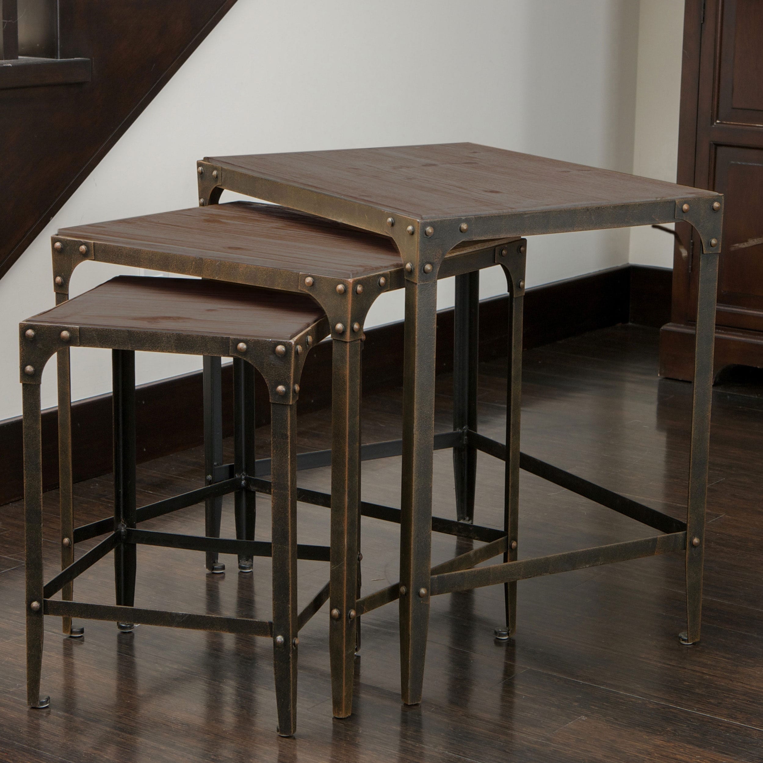 Christopher Knight Home Plano Weathered Wood Tables (set Of 3)