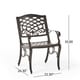 Hallandale Sarasota Traditional Outdoor 4 Seater Cast Aluminum Dining Set by Christopher Knight Home - Thumbnail 2