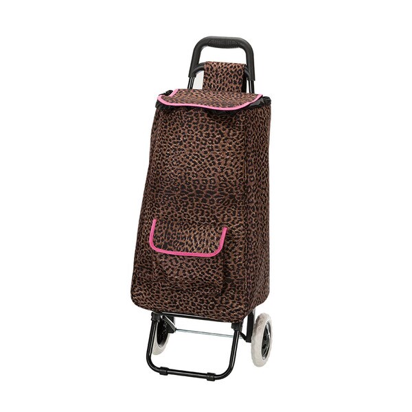 leopard rolling tote