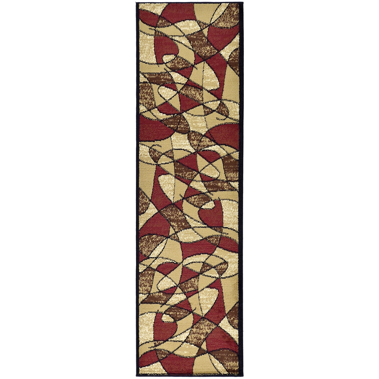 Abstract Design Multicolor Runner Rug (2x7)