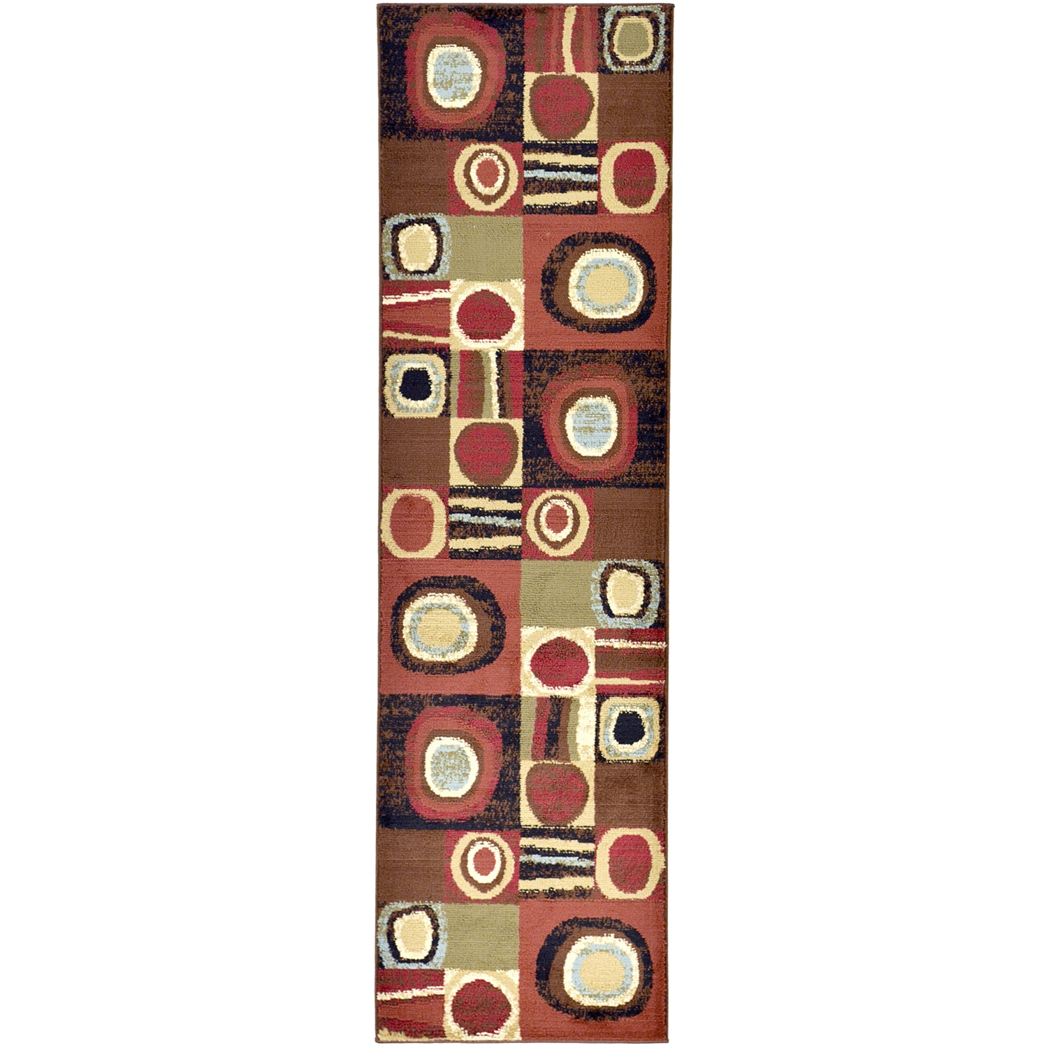 Multi color Contemporary Abstract Design Runner Rug (2x7)