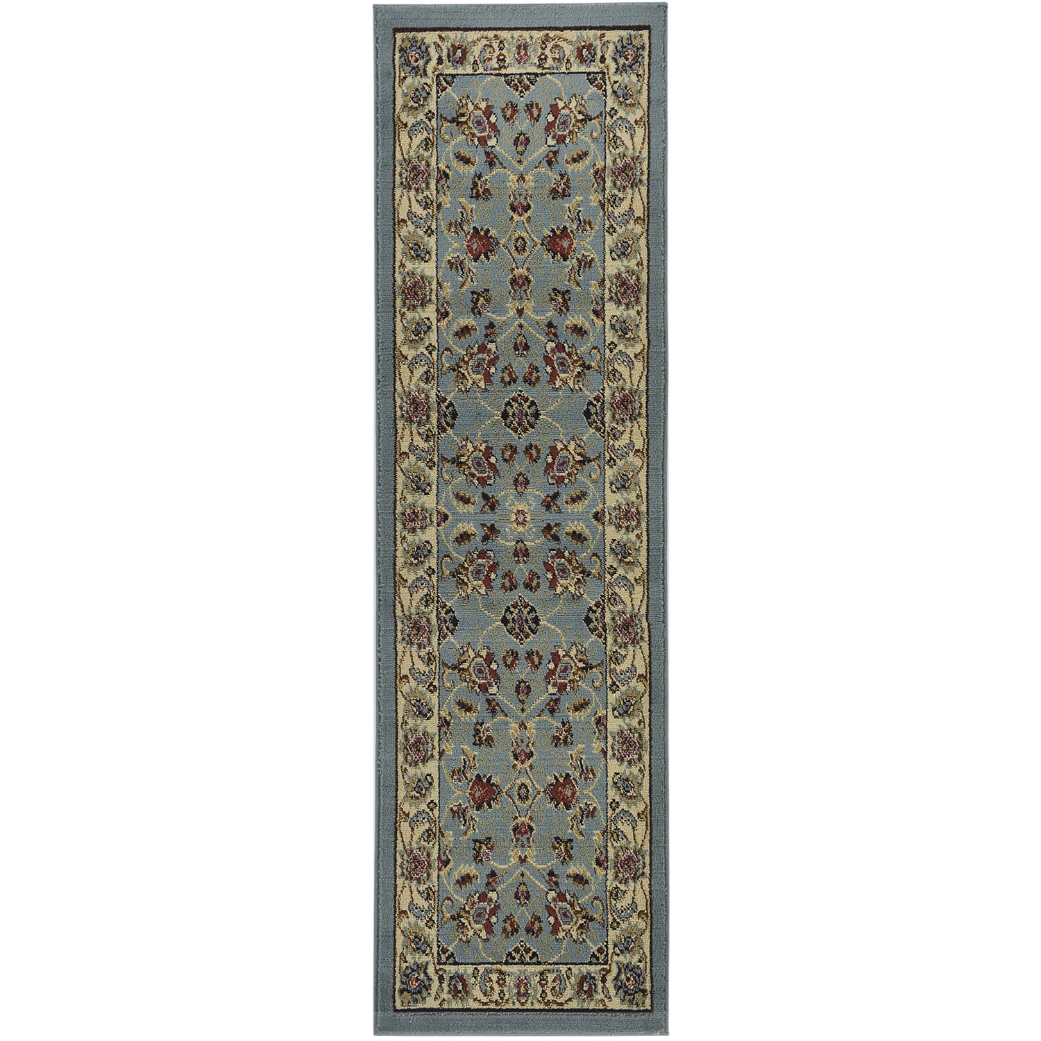 Sage Traditional Oriental Design Runner Rug (2x7)