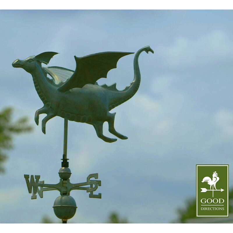 Good Directions Dragon Blue Verde Copper Weathervane