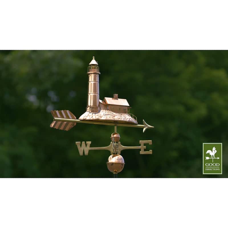 Lighthouse Pure Copper Weathervane by Good Directions