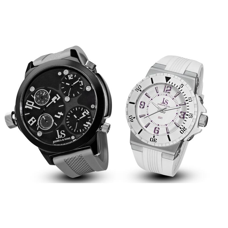 Joshua & Sons Men's Minute Track, Multifunction Strap Watch Set
