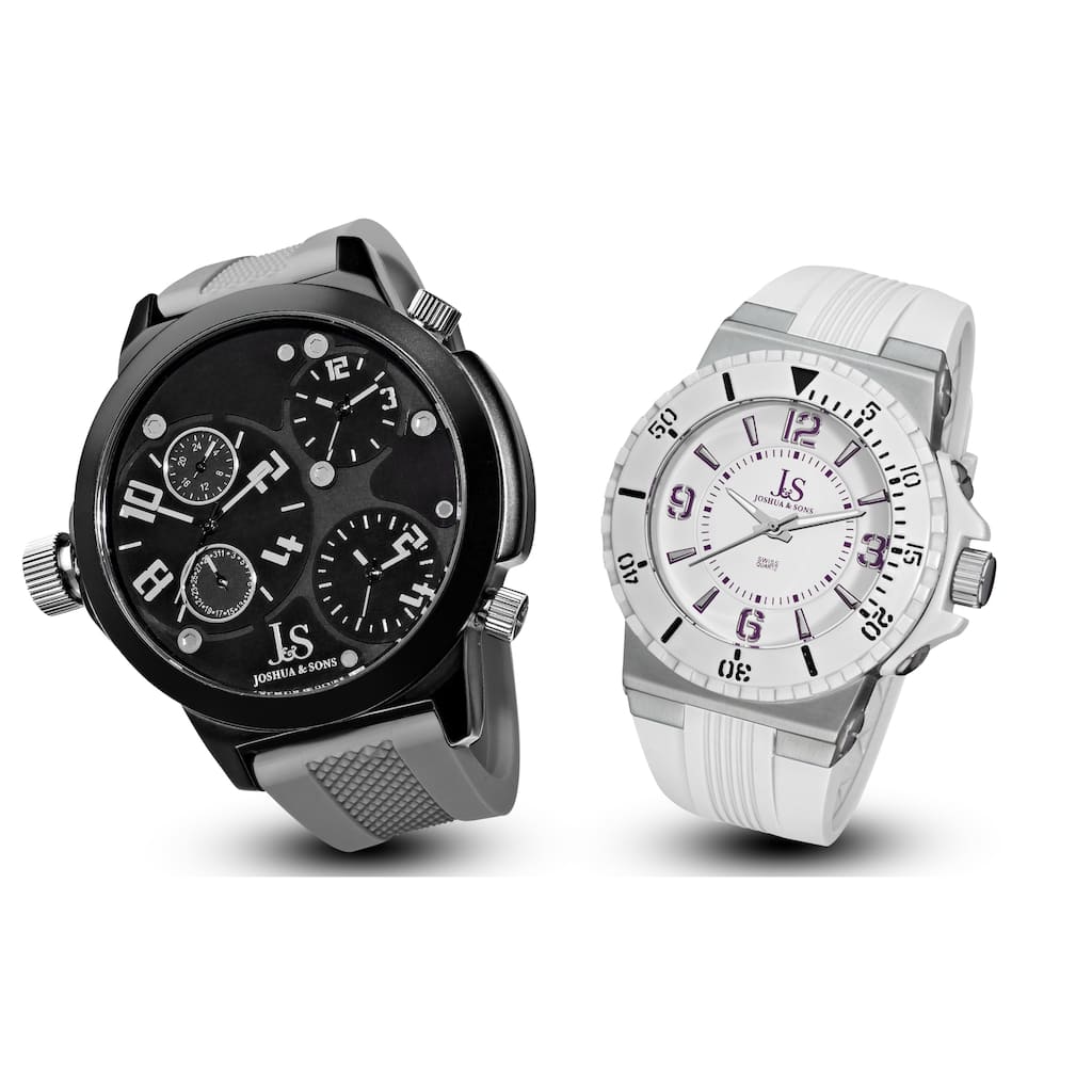 Joshua & Sons Men's Minute Track, Multifunction Strap Watch Set