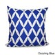 preview thumbnail 4 of 4, 16x16-inch Geometric Decorative Throw Pillow Dazzling Blue