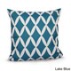 preview thumbnail 6 of 4, 16x16-inch Geometric Decorative Throw Pillow Lake Blue