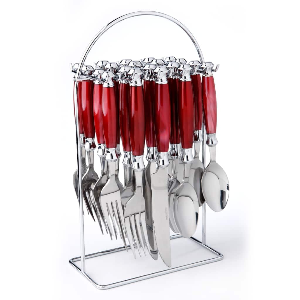 Cambridge 'Barcelona' Red 20-piece Flatware Set