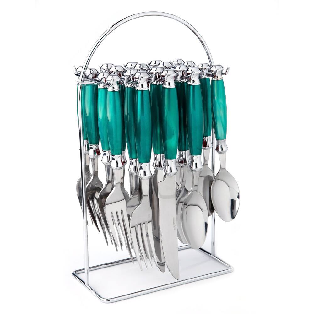 Cambridge 'Barcelona' Green 20-piece Flatware Set