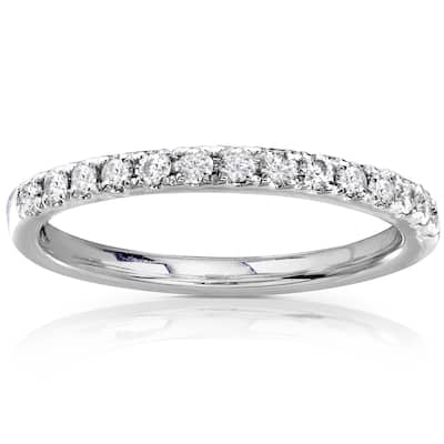 Kobelli 0.3 Carats Natural Diamond 14k Solid Gold Half Eternity Wedding Band