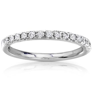 Low Price Annello 14k Gold 1/3ct TDW Round Diamond Wedding Band (G-H ...