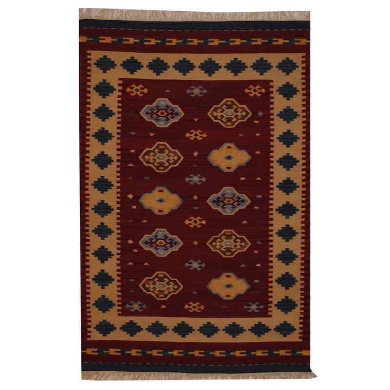 Handmade Turkish Wool Kilim (India) - 4' x 6'