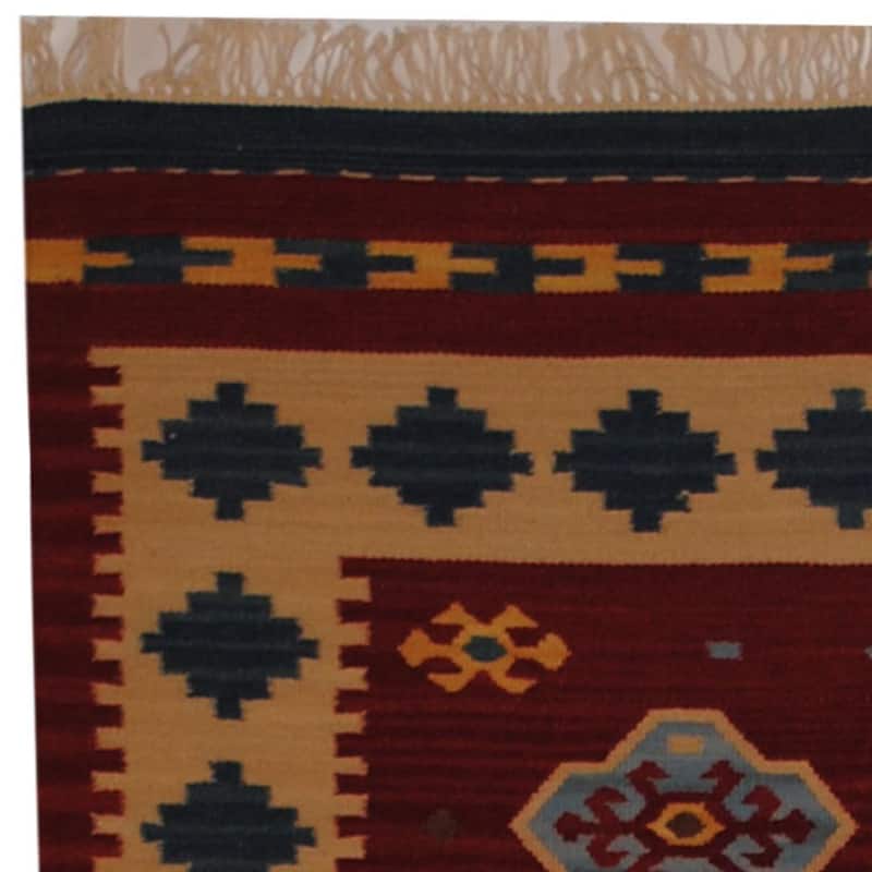 Handmade Turkish Wool Kilim (India) - 4' x 6'