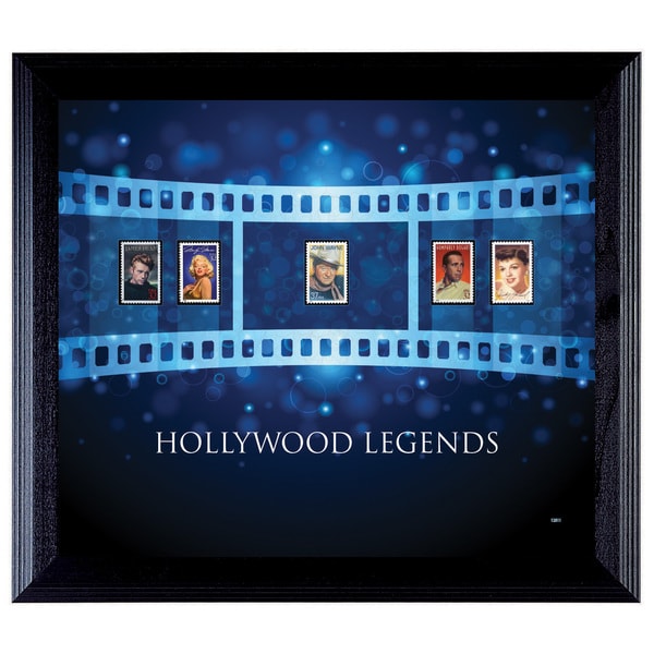 American Coin Treasures Hollywood Legends Framed Stamp Collection