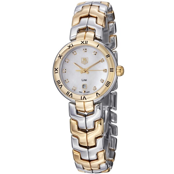 Tag Heuer Women's WAT1453.BB0955 'Link' 18kt yellow gold diamond Two-Tone Stainless Steel Watch. Opens flyout.