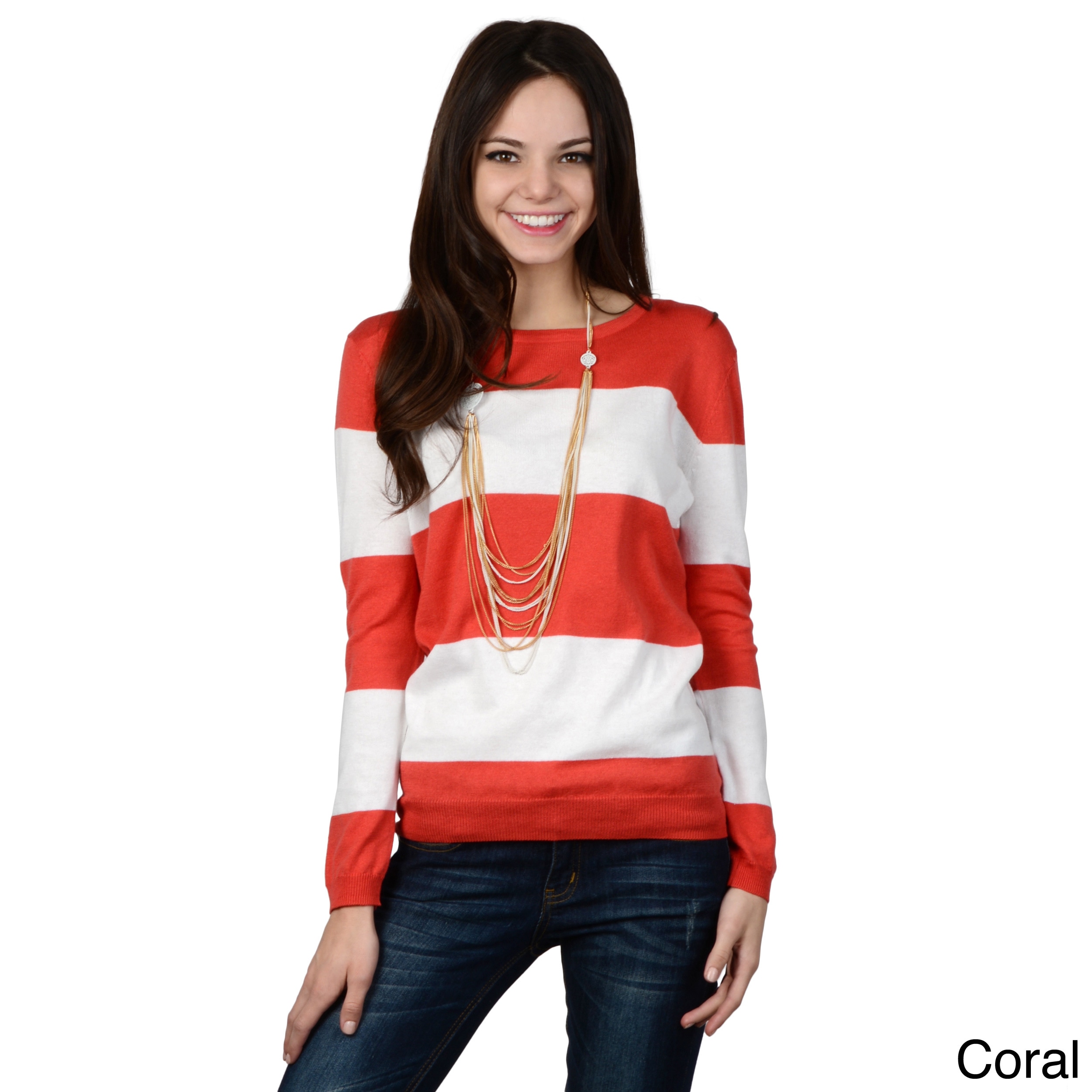 Hailey Jeans Co. Juniors Long sleeve Striped Sweater