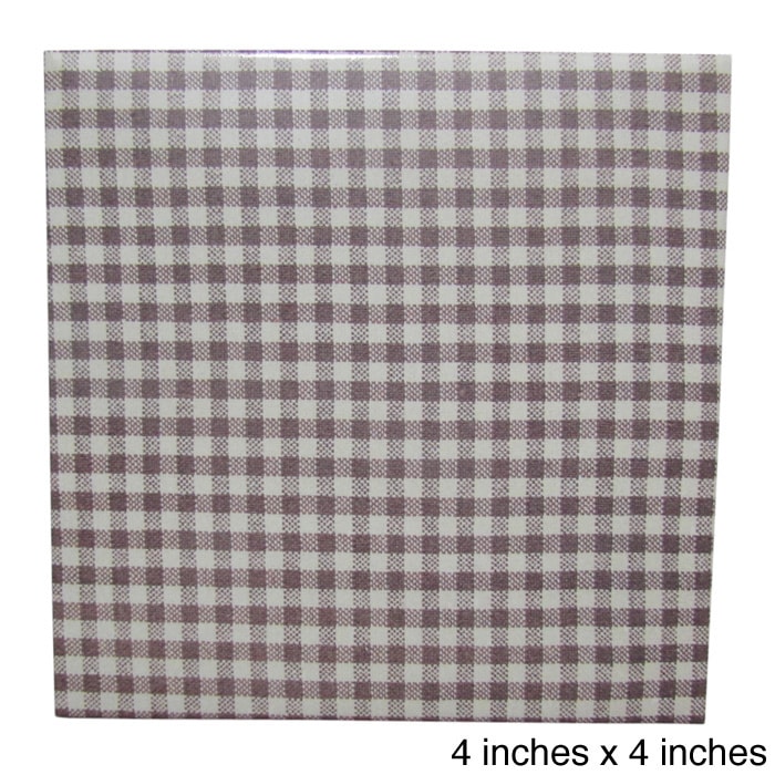 Modern Ceramic Wall Tile Checkered Fabric (pack Of 20)