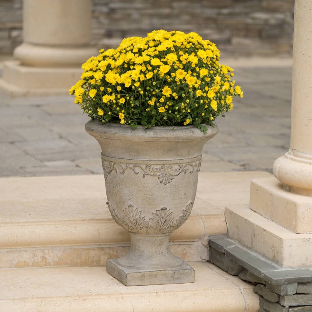 Moroccan Antique Green Stone Urn Planter by Christopher Knight Home