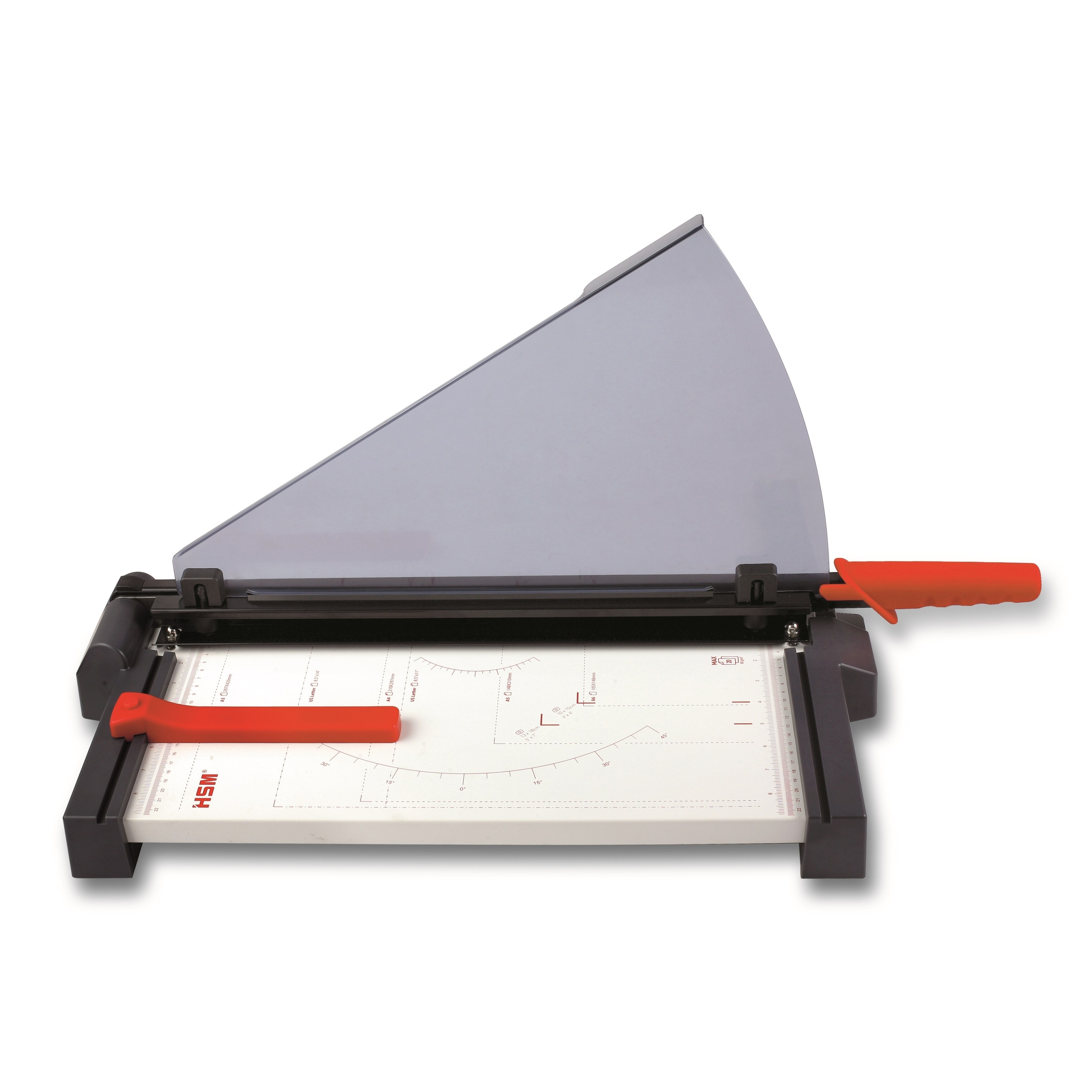 Hsm Cutline G series G4620 Guillotine Paper Cutter (BlackMaterials Steel, plasticQuantity One (1) paper cutterSetting IndoorDimensions 4.8 inches high x 29 inches wide x 14.25 inches deep )