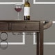 preview thumbnail 3 of 7, Carrick Transitional Dark Walnut Wood 2-Drawer Kitchen Cart with Wine Rack on Wheels by Copper Grove