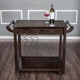 preview thumbnail 1 of 7, Carrick Transitional Dark Walnut Wood 2-Drawer Kitchen Cart with Wine Rack on Wheels by Copper Grove