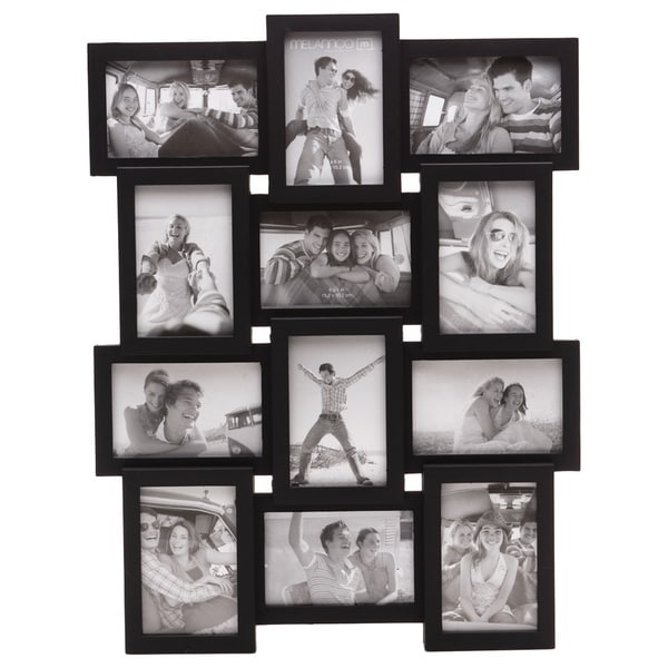 18 opening 4x6 Black Plastic Wall Hanging Collage Picture Photo Frame