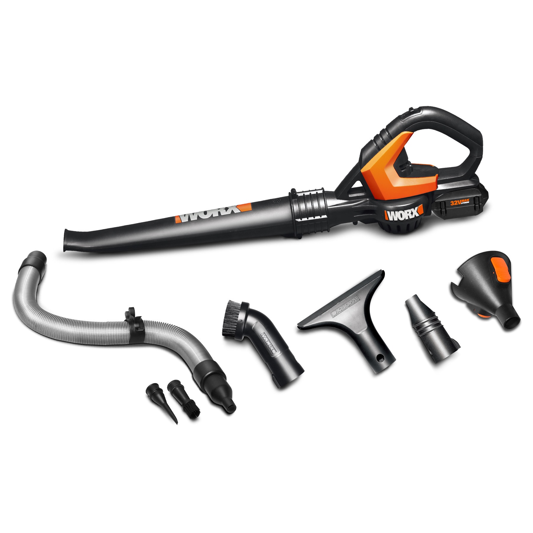 Worx Cordless Sweeper/ Leaf Blower With Air Accessories