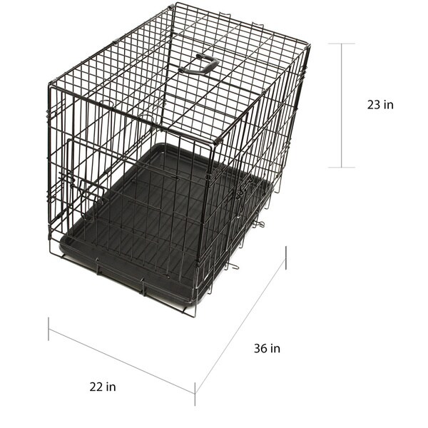 dog crate with two sections
