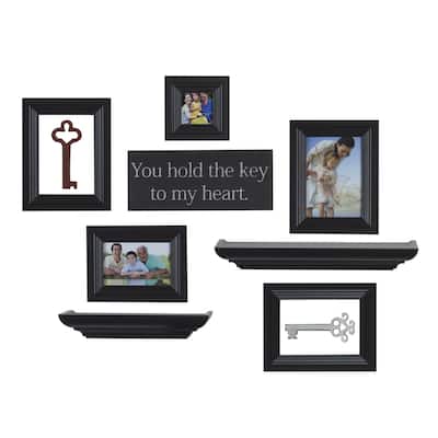 Melannco 10-Piece Espresso Shelf Frame Set