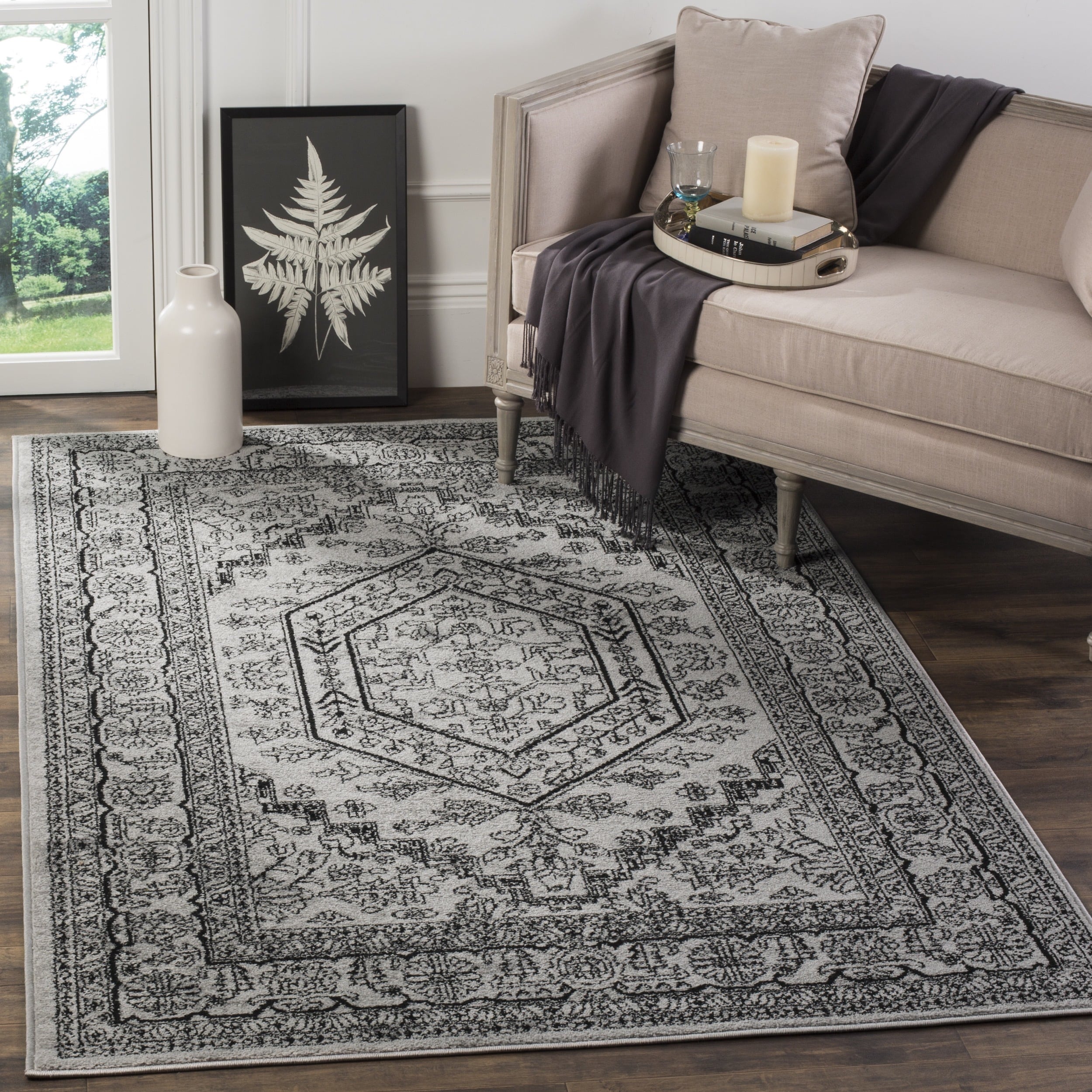 Safavieh Adirondack Silver/ Black Rug (9 X 12)