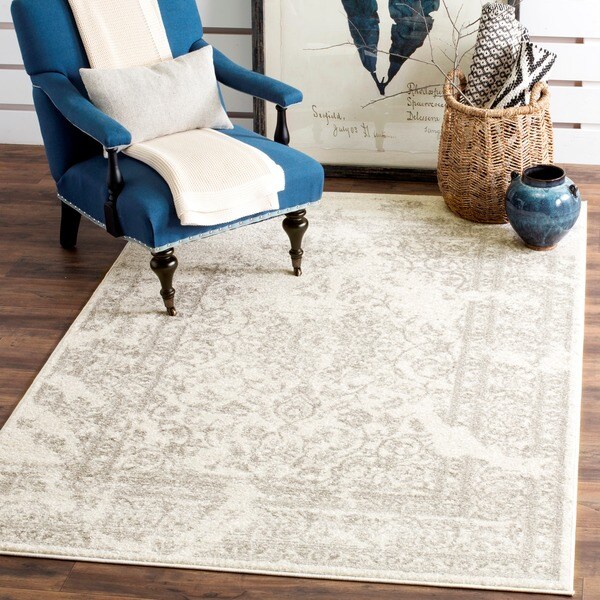 Safavieh Adirondack Vintage Distressed Ivory / Silver Rug - 9' x 12'
