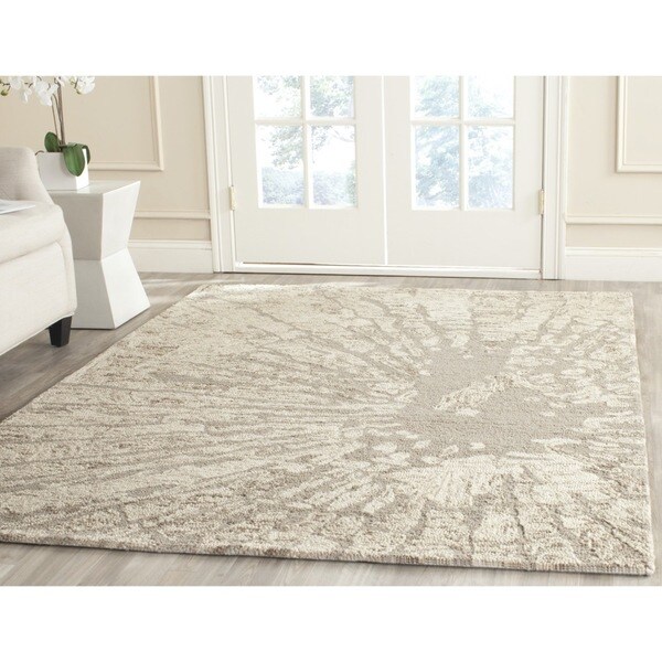 Safavieh Handmade Bella Modern Abstract Winter Taupe Wool Rug - 8' x 10'