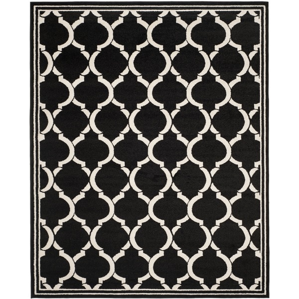 Safavieh Amherst Indoor/ Outdoor Anthracite/ Ivory Rug - 8' x 10'