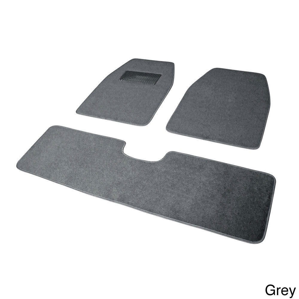 Oxgord Solid Color Rugged Suv, Van, Truck 3 piece Floor Mat Set