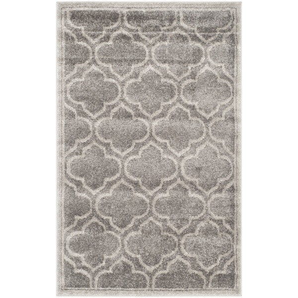 Safavieh Amherst Indoor/ Outdoor Grey/ Light Grey Rug - 2'6" x 4'