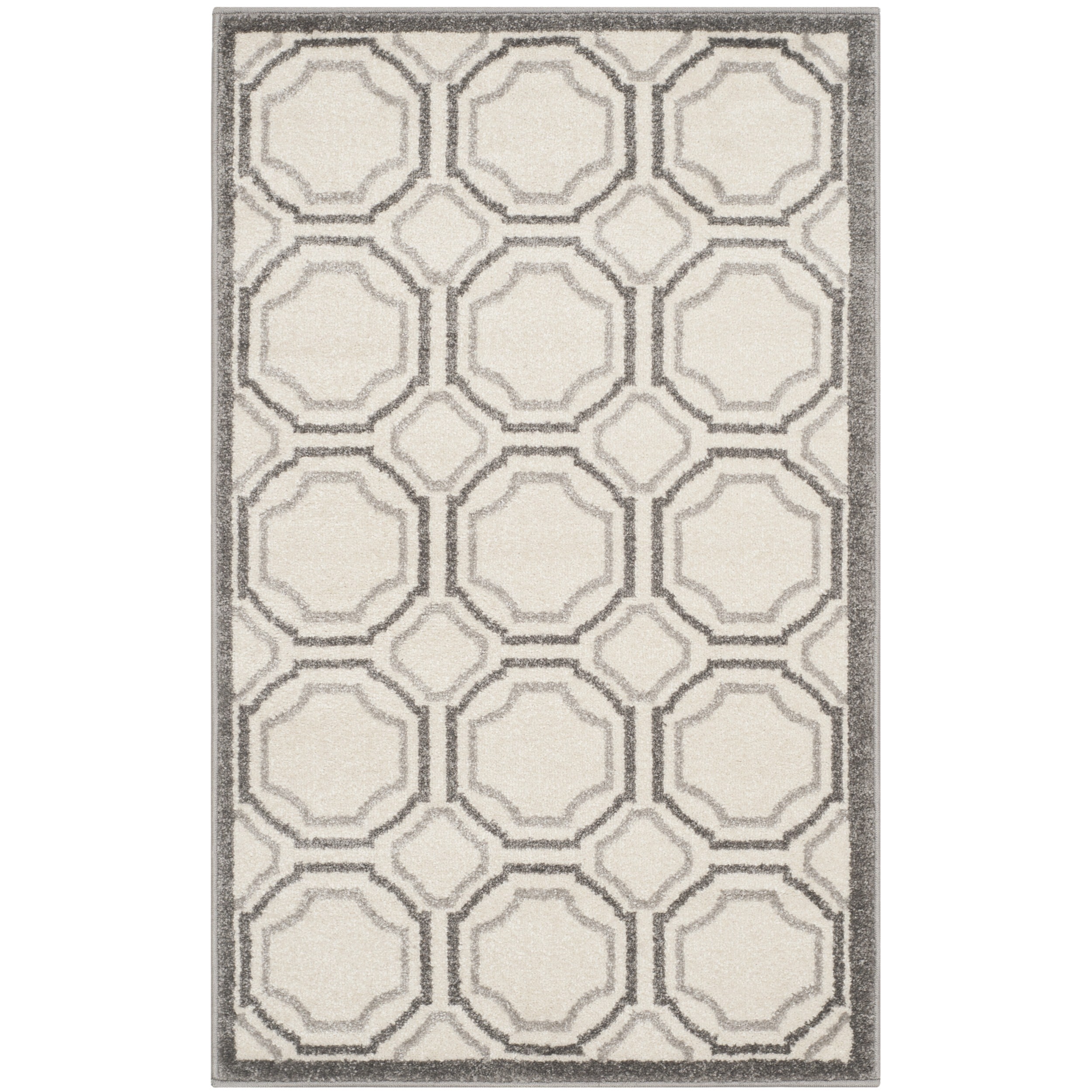 Safavieh Amherst Indoor/ Outdoor Ivory/ Light Grey Rug (26 X 4)