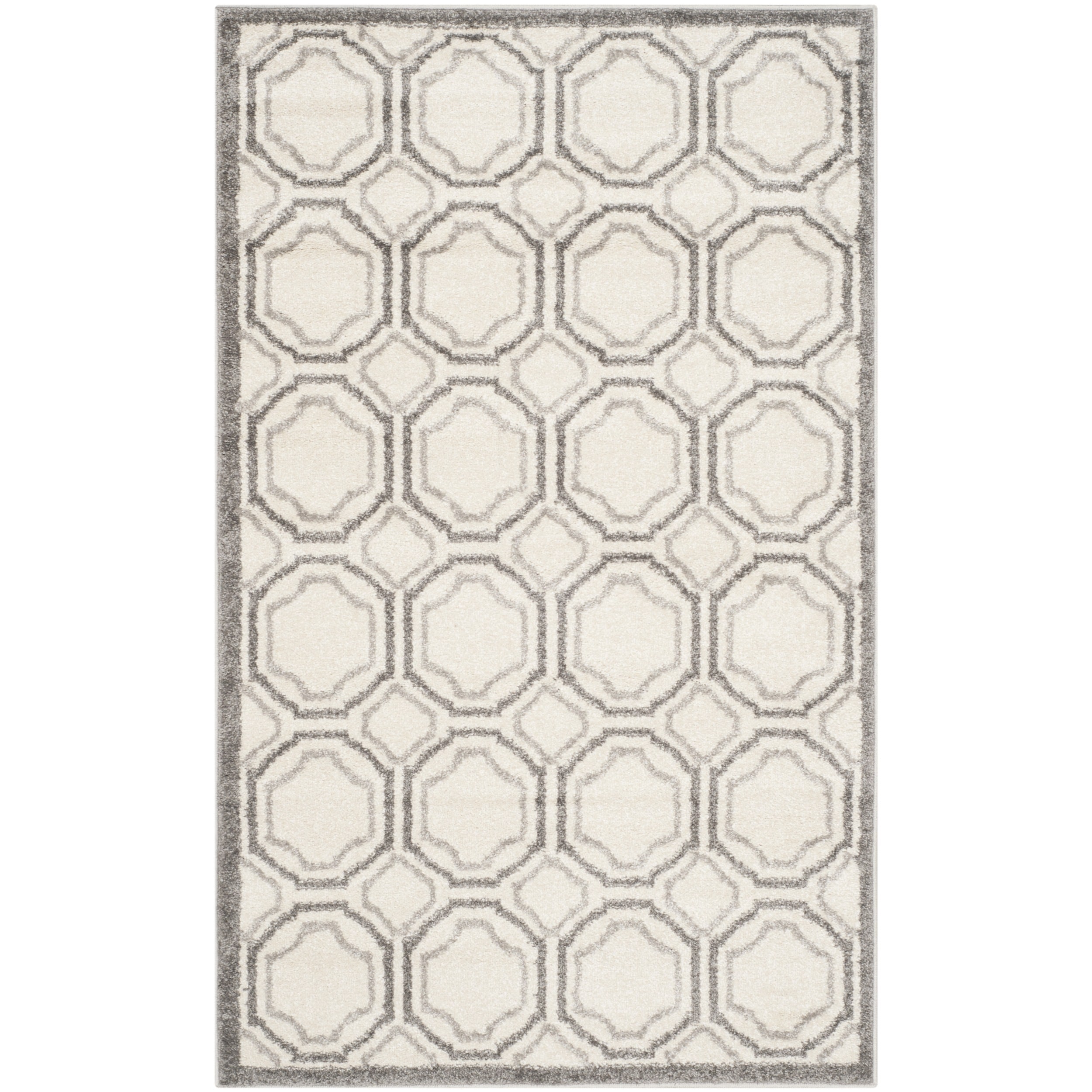 Safavieh Amherst Indoor/ Outdoor Ivory/ Light Grey Rug (3 X 5)